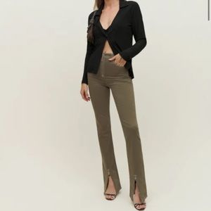 COPY - Reformation olive jeans Toby NWT